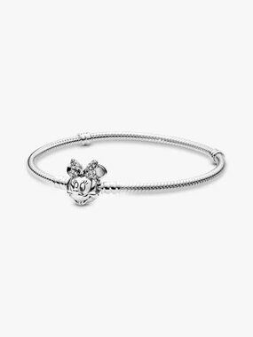 Pandora Disney Moments Pav�� Minnie Mouse Clasp Snake Chain Bracelet